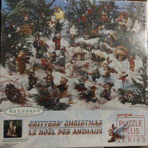 Vintage Hallmark Keepsake Puzzle Christmas Critters 500 Pc 18" x 24" Springbok 1